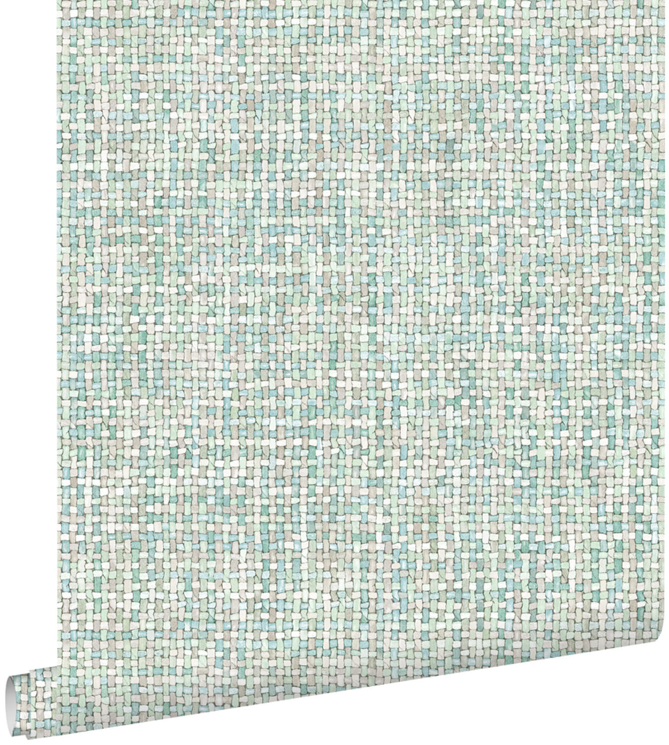 TAPETE Leinen-Optik 53 cm x 10.05 m - Grün, Papier (53/1000cm) - ESTAhome