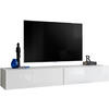 TV-HÄNGEBOARD LORETO, Weiß, Weiß Hochglanz - Weiß, Holzwerkstoff (200/30/41.5cm) - Komodee