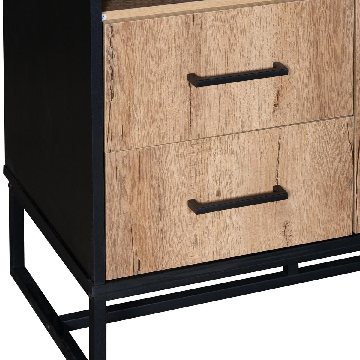 HIGHBOARD Holzoberfläche mit offenen Regalen, geräumiger Stauraum - Weiß, Holzwerkstoff (80/180/40cm) - Urban Meuble