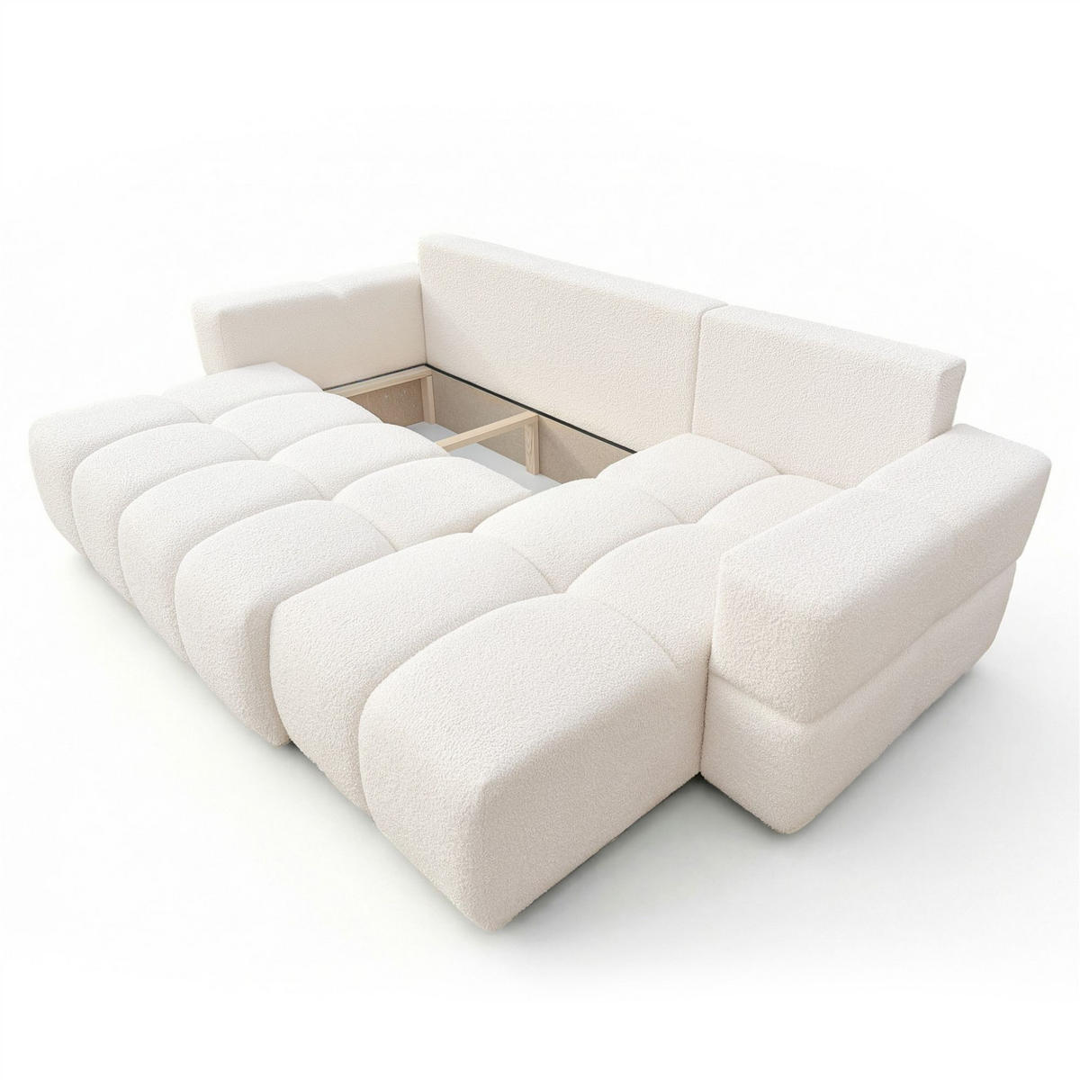 ECKSOFA Denise Mit Schlaffunktion - Grau, Holzwerkstoff/Textil (148/250cm) - Fun Möbel