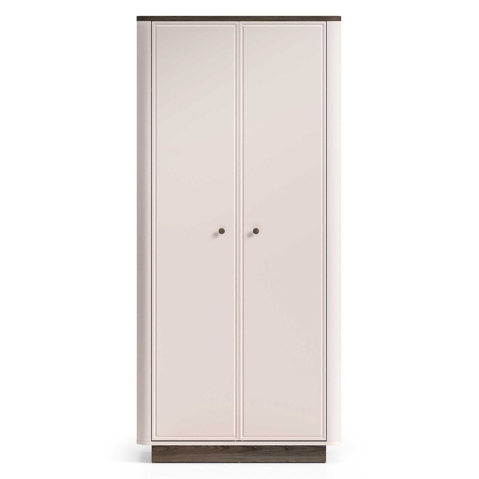 KLEIDERSCHRANK Vilavio Kaschmir/Eicheoptik, 92 cm - Taupe/Dunkelbraun, Holzwerkstoff/Metall (91.6/191.5/53cm) - Selsey