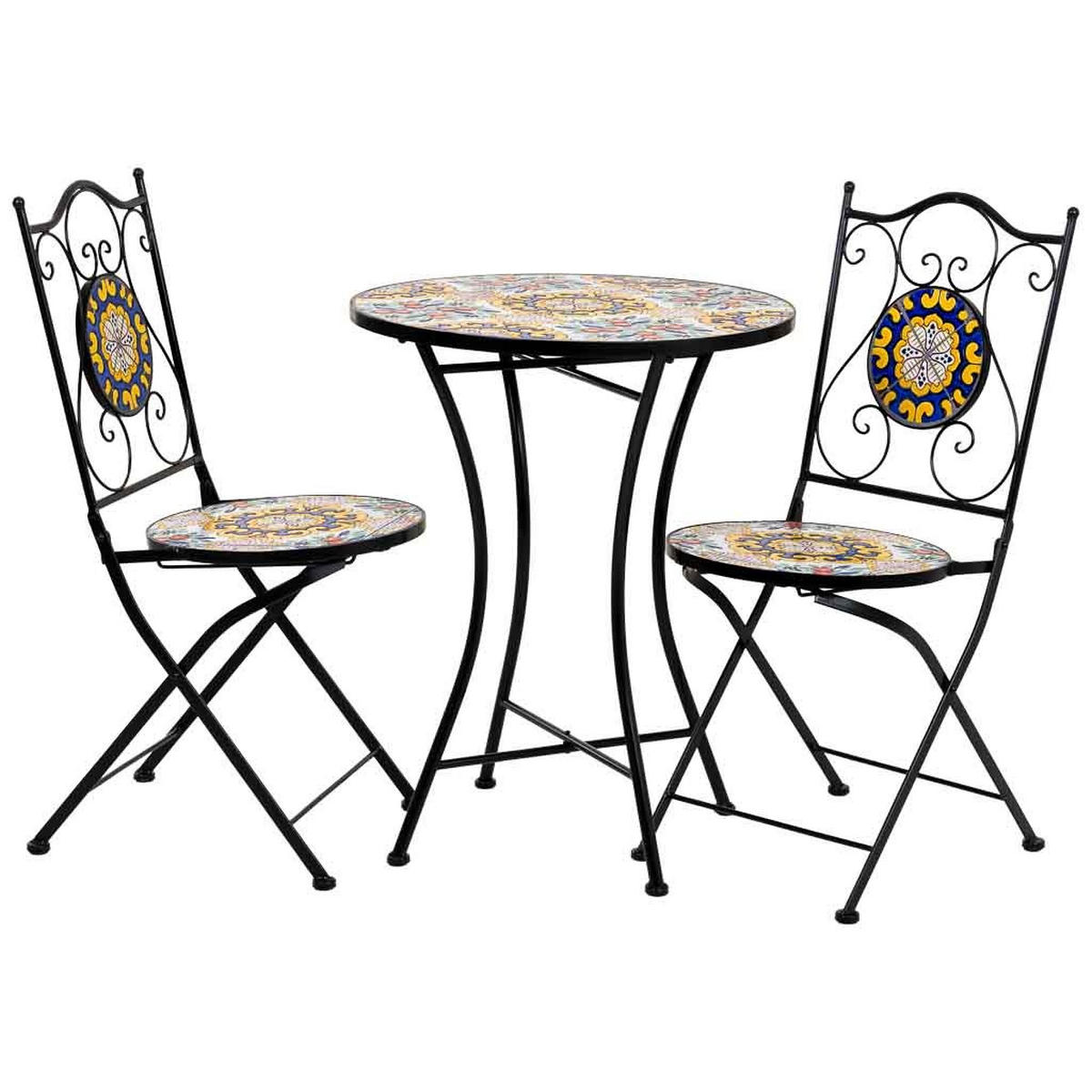 BALKONSET, schwarz, 3-tlg. - Schwarz, Metall - Wanderlust