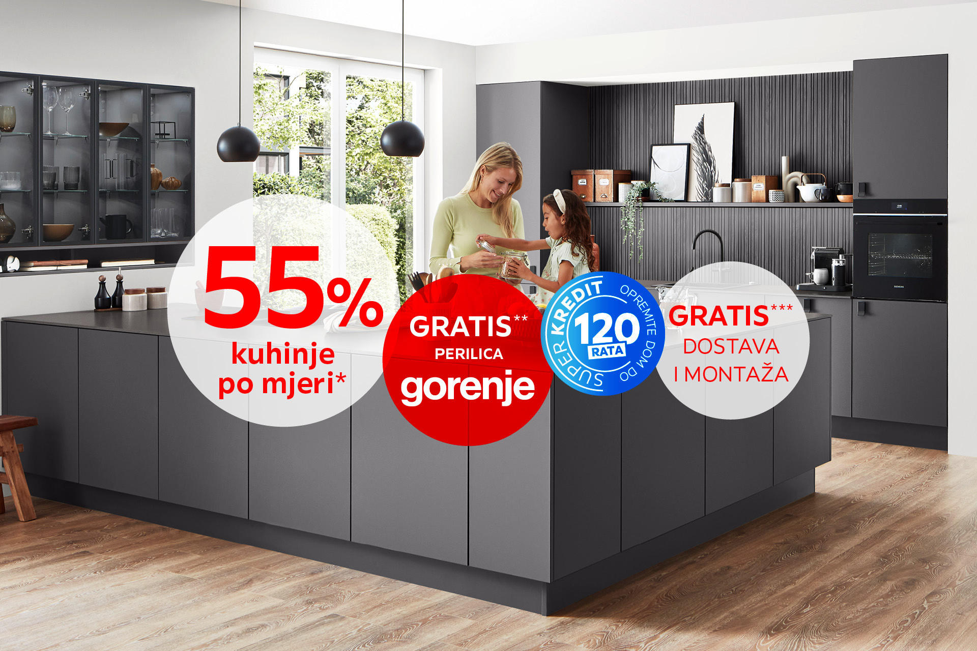 55% na kuhinje po mjeri