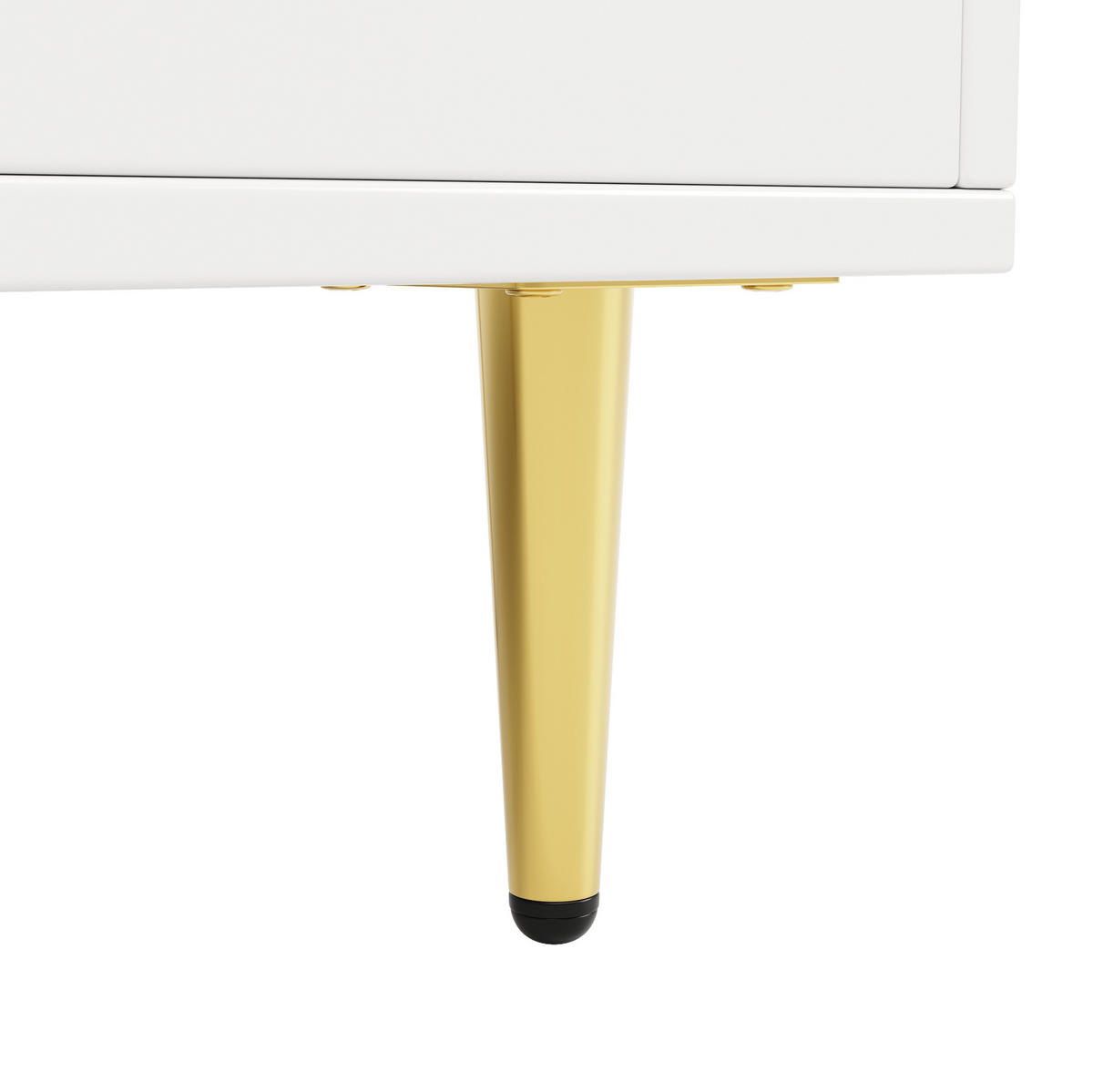 SIDEBOARD mit Changhong-Glastüren 145 x 39 x 171 cm MDF Weiß - Weiß, Holzwerkstoff (39/171/145cm) - Meubliv