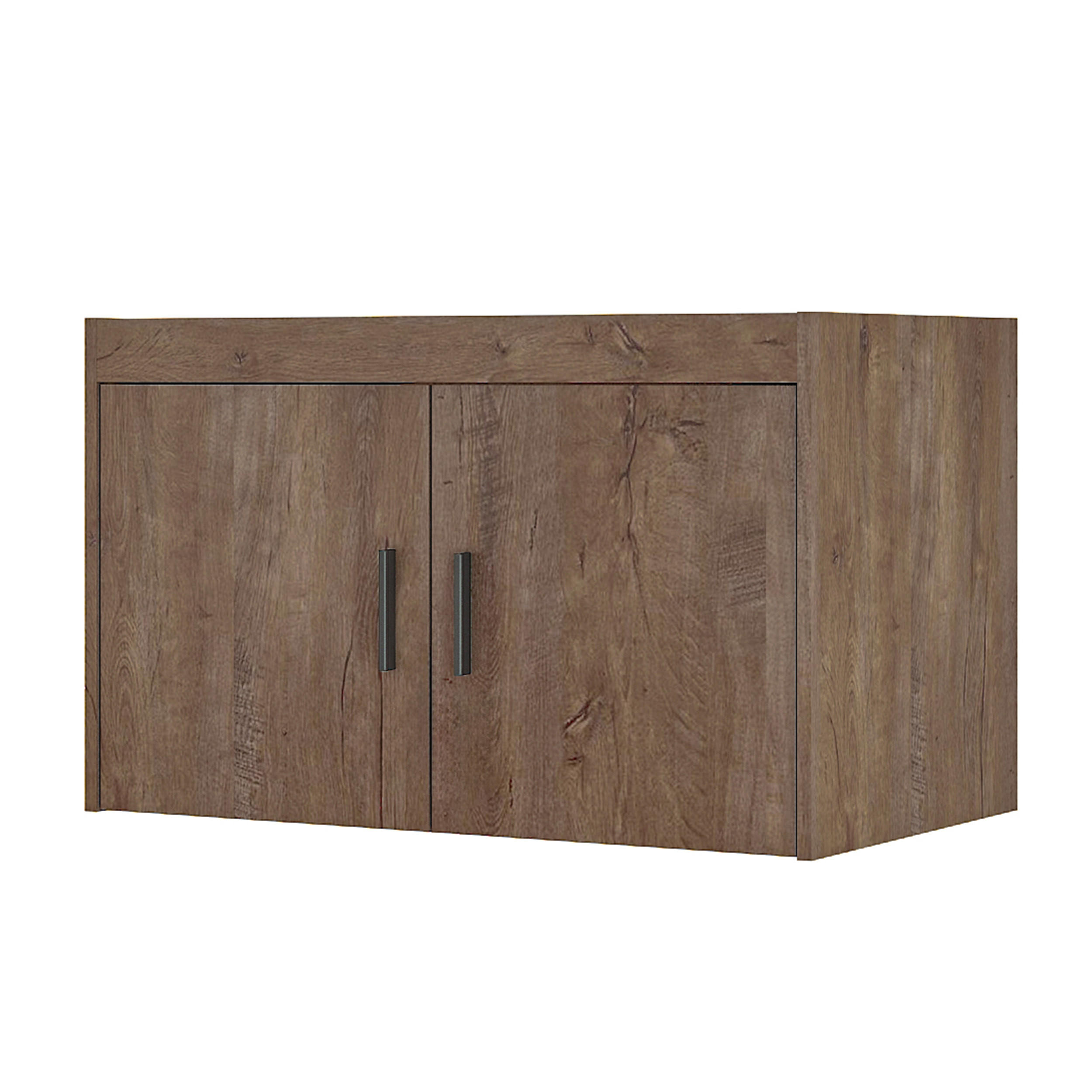 AUFSATZSCHRANK Storicos Eiche Lefkas 89,7/55/53 cm - 2T Modern - Braun, Holzwerkstoff/Kunststoff (89.7/55/53cm) - AX Living