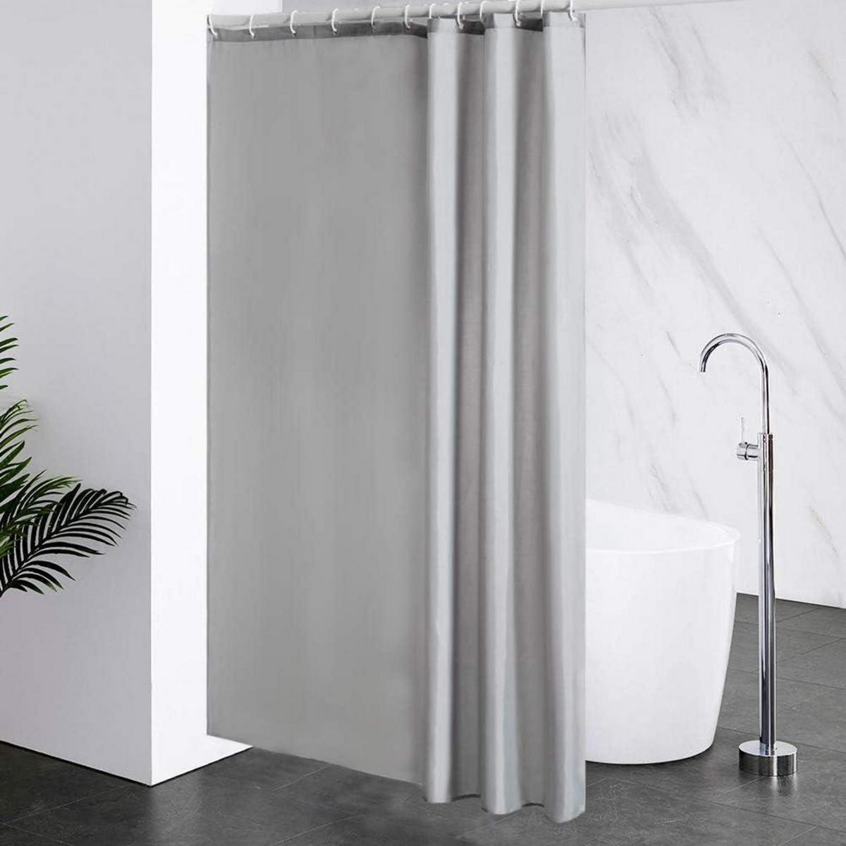 DUSCHVORHANG Grau 150 x 180 cm - Grau, Textil (150/180cm)