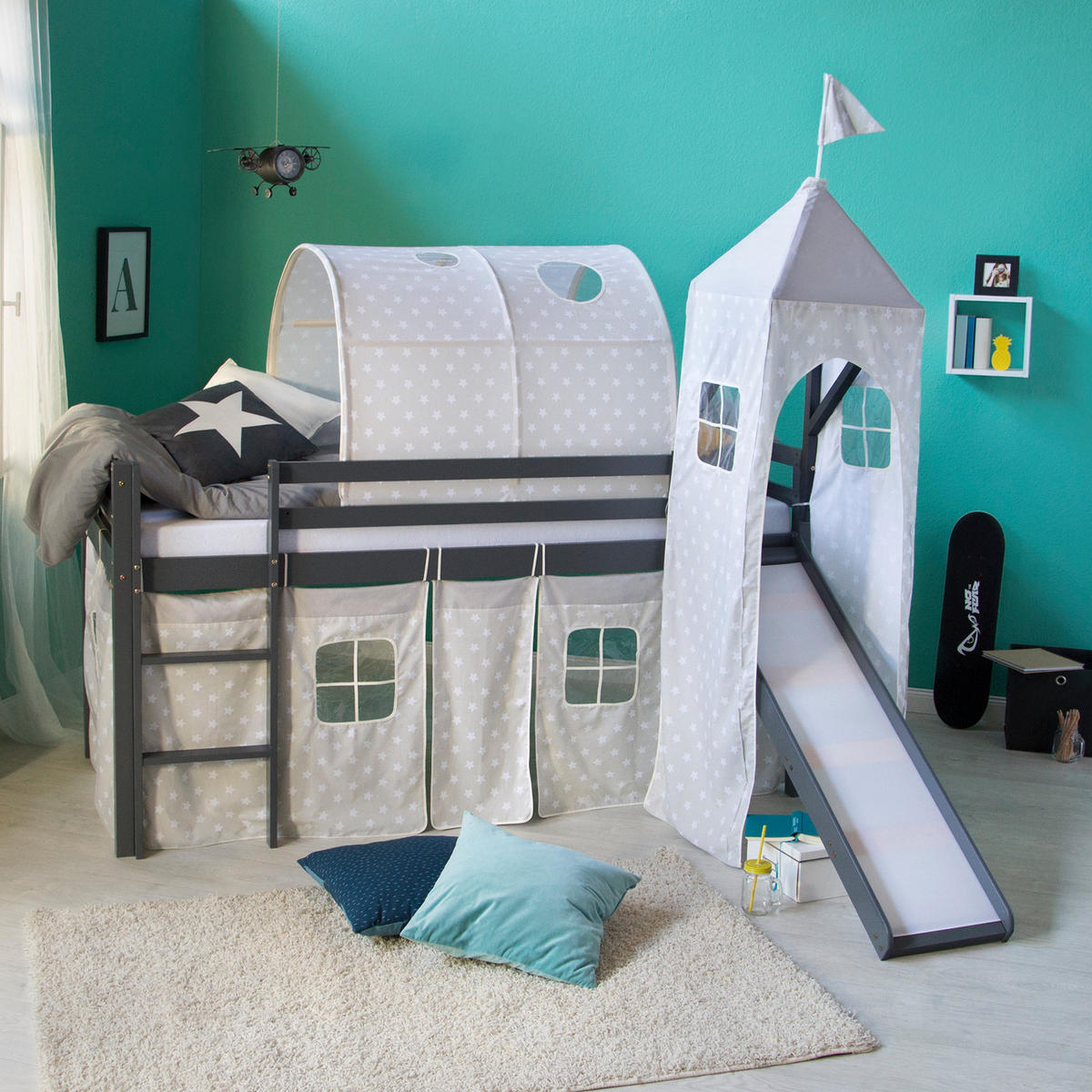 HOCHBETT 90/200 cm in grau - Grau, Holz - Homestyle4u