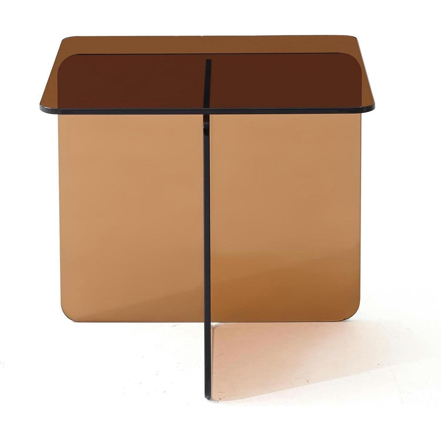 BEISTELLTISCH Glas Braun Getönt 45x45x41cm - Braun, Glas (45/45/41cm)