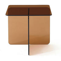 BEISTELLTISCH Glas Braun Getönt 45x45x41cm - Braun, Glas (45/45/41cm)