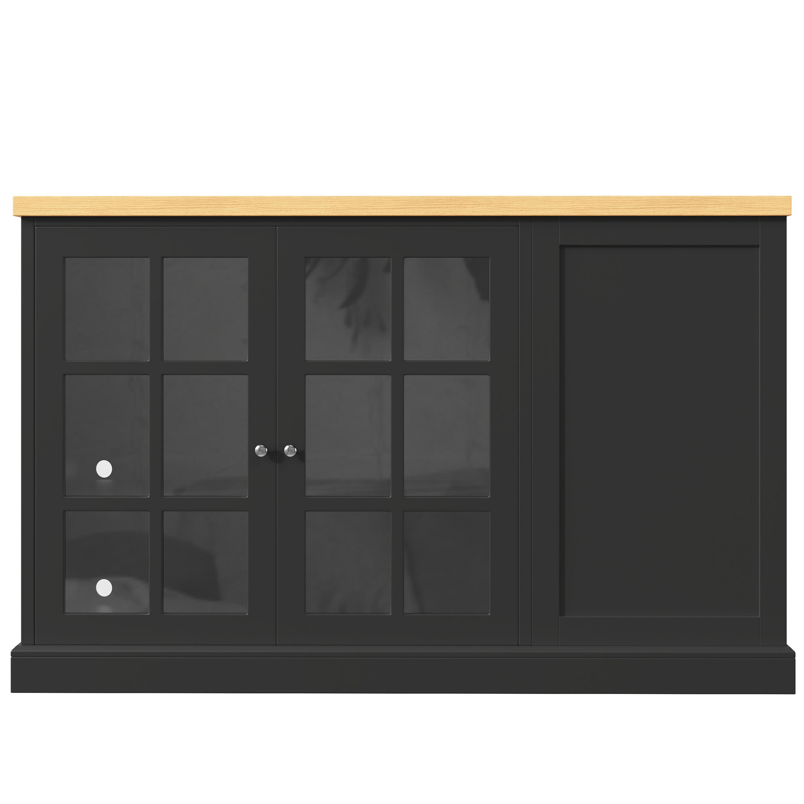 BARTISCH Schwarz 120/70/90 cm - Schwarz, Holzwerkstoff (120/90/70cm) - PANGIVO