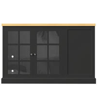 BARTISCH Schwarz 120/70/90 cm - Schwarz, Holzwerkstoff (120/90/70cm) - PANGIVO