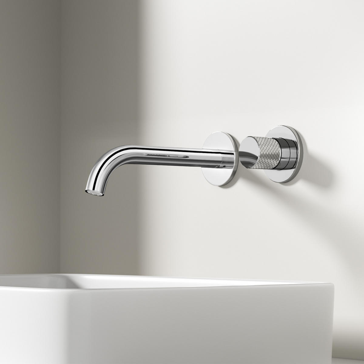 WASCHTISCHARMATUR Unterputz Chrom 28,1/14/6,5 cm - Chromfarben, Metall (28.1/14/6.5cm) - EMKE