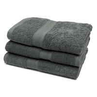 DUSCHTÜCHER, 3er-Set, 70x140 cm, 100% Baumwolle, Grau - Anthrazit, Textil (70/140cm) - Zollner