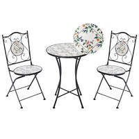 BISTRO-SET Metall Schwarz Collio - Weiß, Metall - Beliani