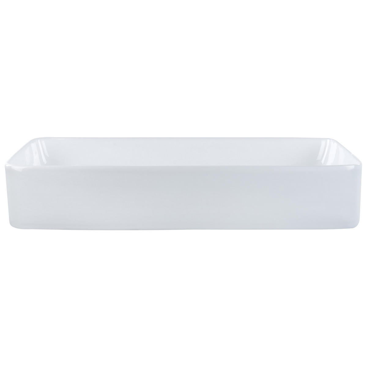 AUFSATZWASCHBECKEN 61/35 cm Weiß Ulua - Weiß, Keramik (61/11/35cm) - Beliani