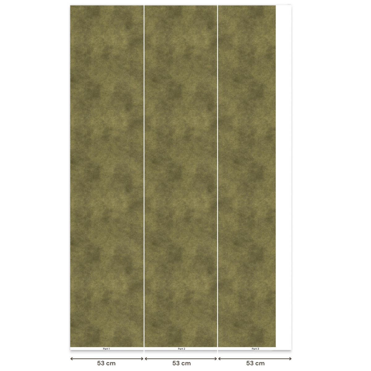 TAPETE - Textur - Abstrakt - Grün - 140x240 cm - Olivgrün, Papier (140/240cm) - OnlyWow