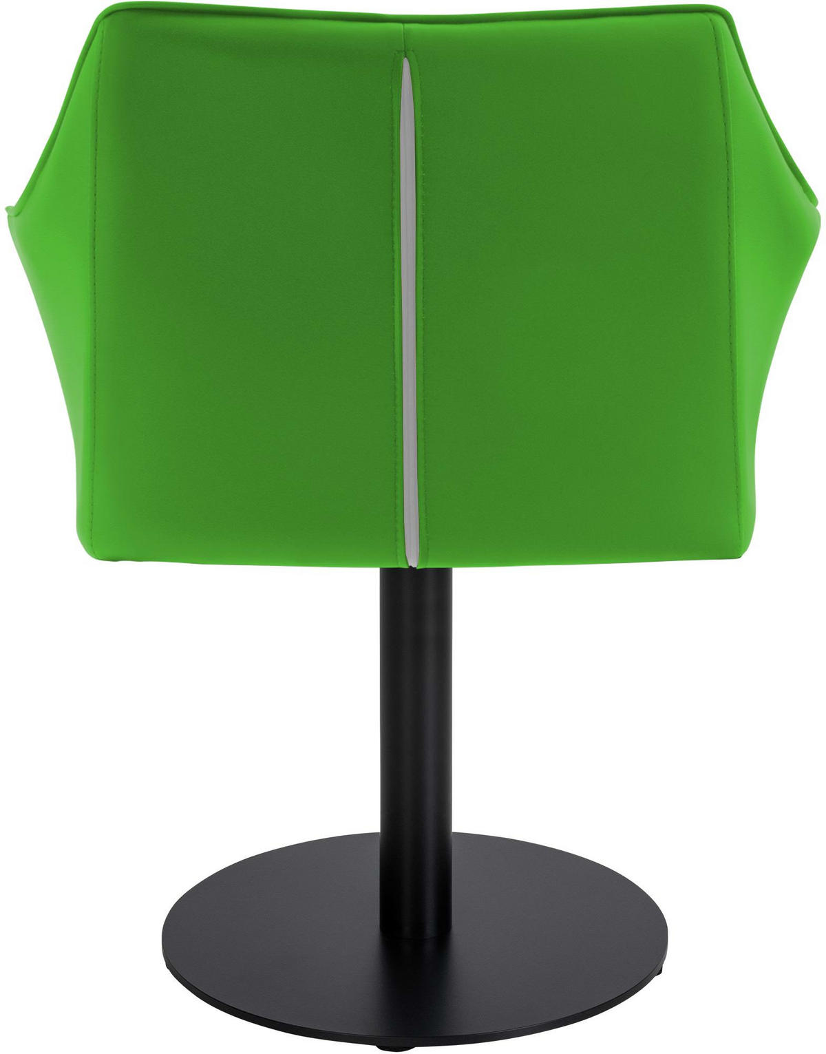 SESSEL Lederlook grün - Schwarz/Grün, Textil/Metall (64/75/48cm) - CLP