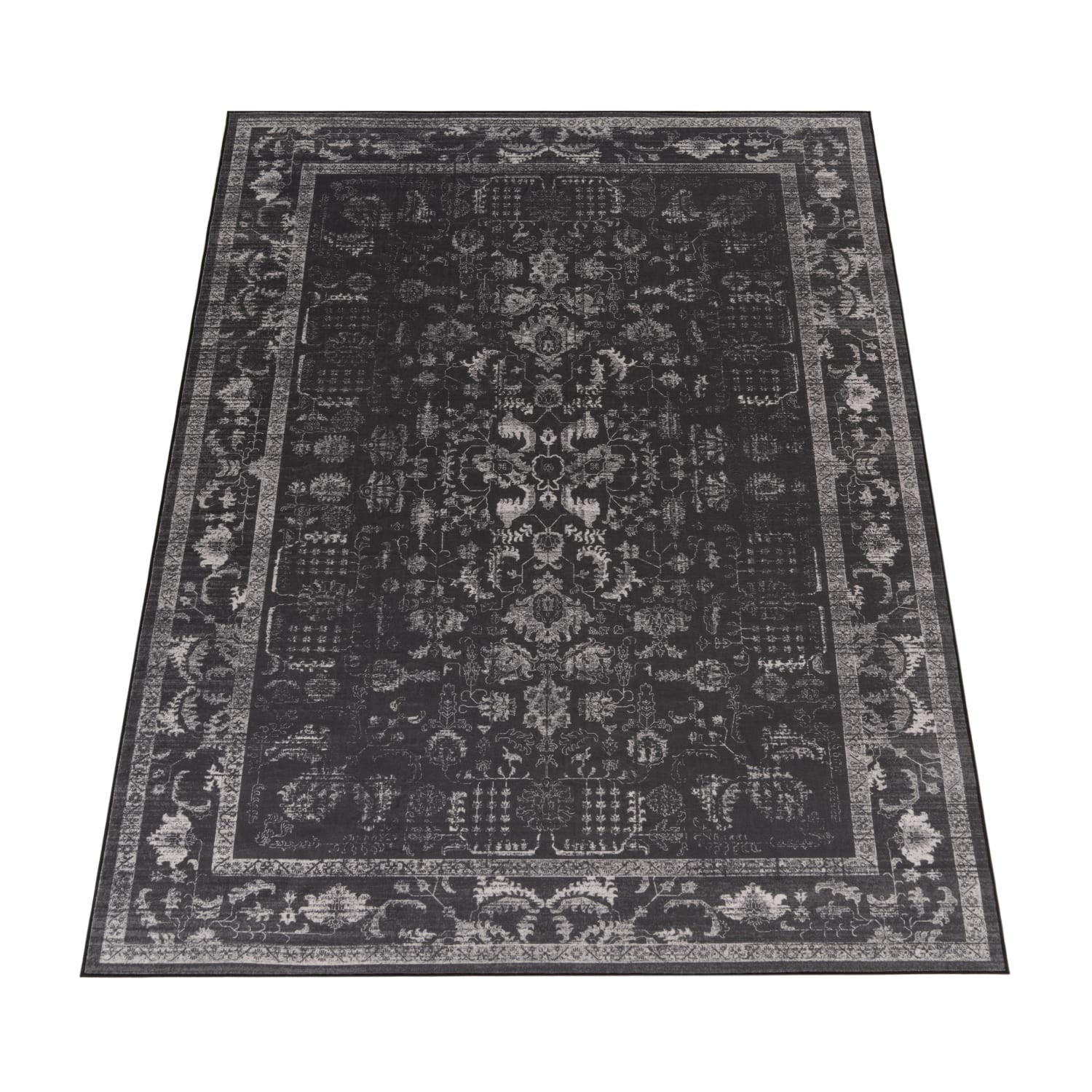Paco Home Kurzflor-Teppich Anthrazit 120x160 cm