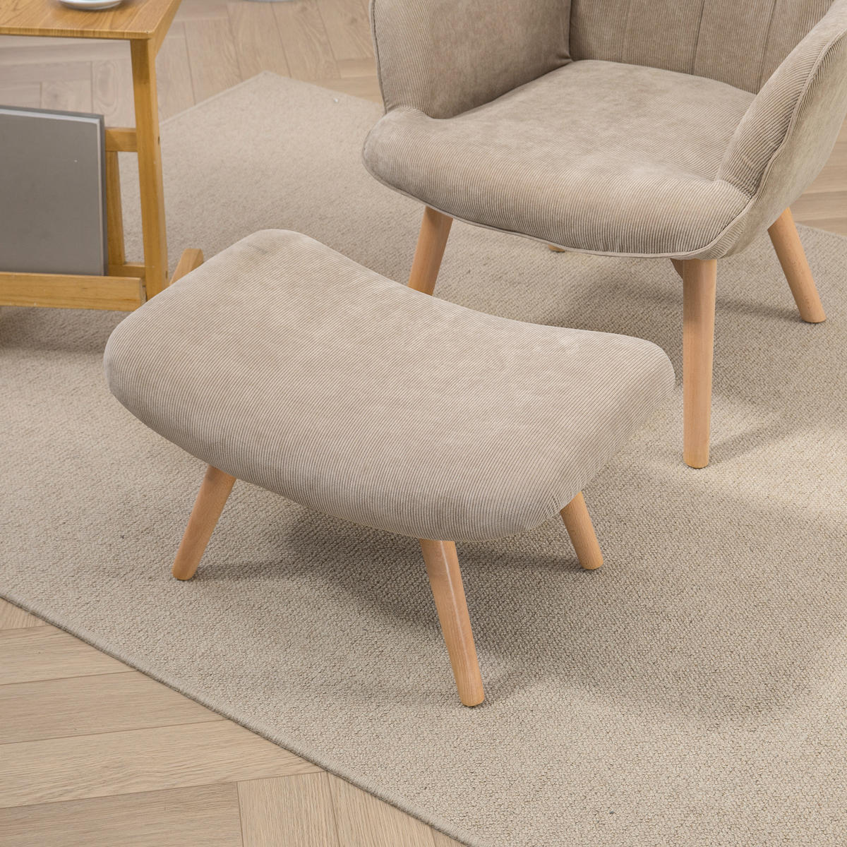 OHRENSESSEL, Relaxsessel, Braun - Braun, Holz (72/101/80cm) - HOMCOM