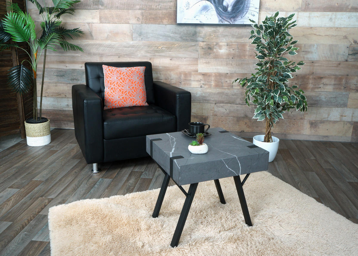 BEISTELLTISCH quadratisch Grau - Grau, Holz (50/50/50cm) - MCW