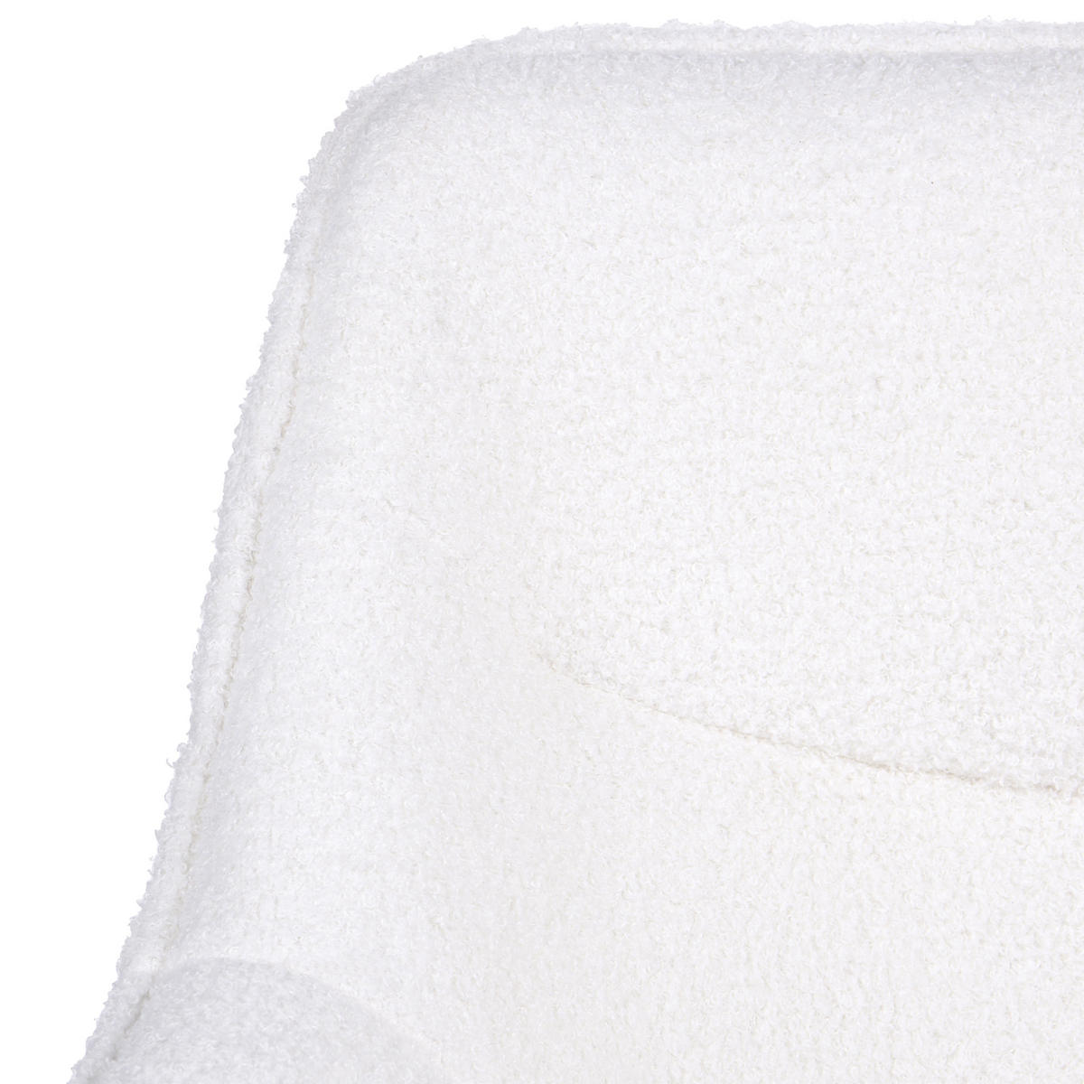 SCHREIBTISCHSTUHL Bouclé Weiß Ardelle - Weiß, Textil (68/82/60cm) - Beliani