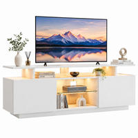 TV-ELEMENT mit LED-Beleuchtung 140 x 35 x 55 cm Weiß - Weiß, Holzwerkstoff (35/55/140cm) - Beauniv