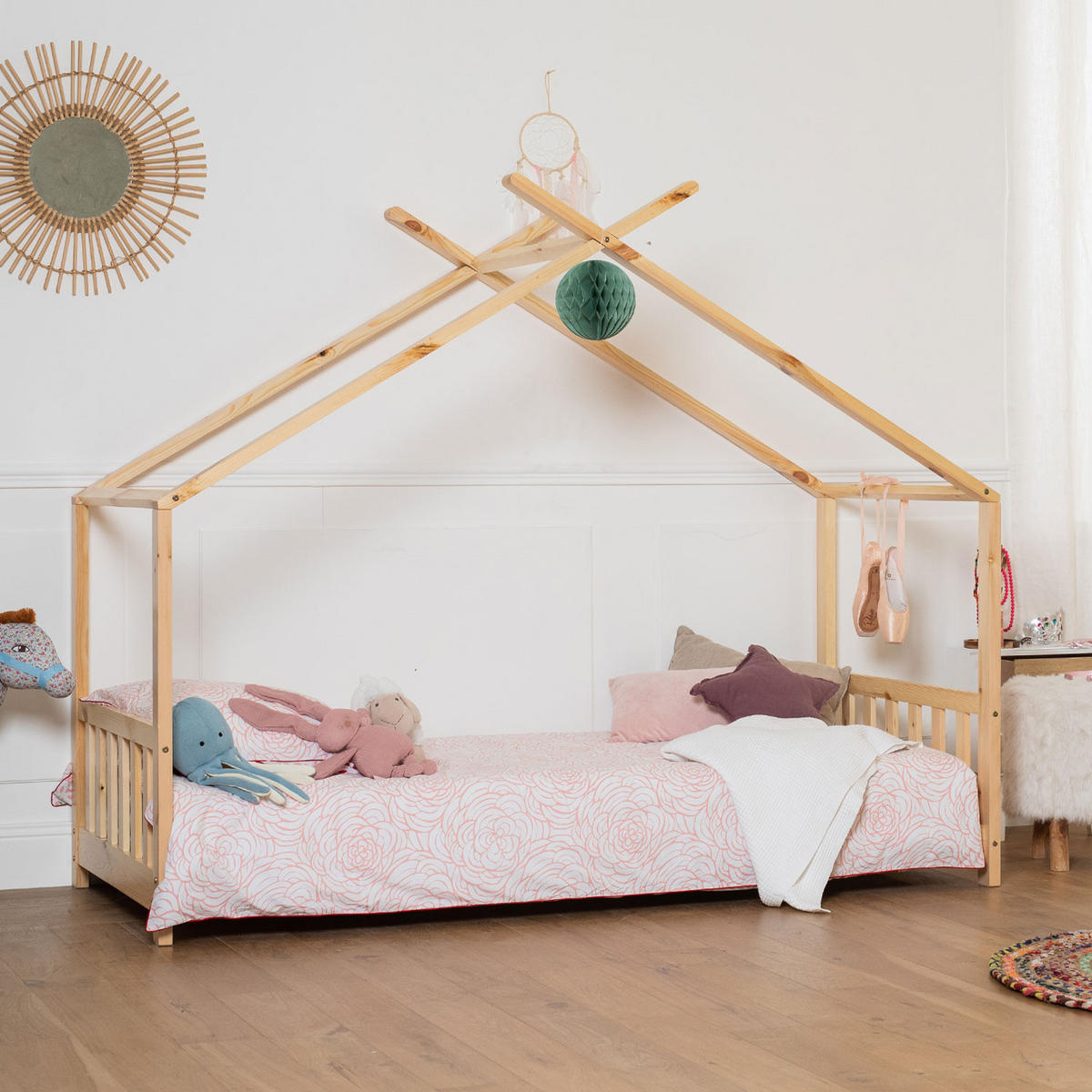 KINDERBETT Gaspard Holz 190/90 cm - Braun, Holz - Happy Garden