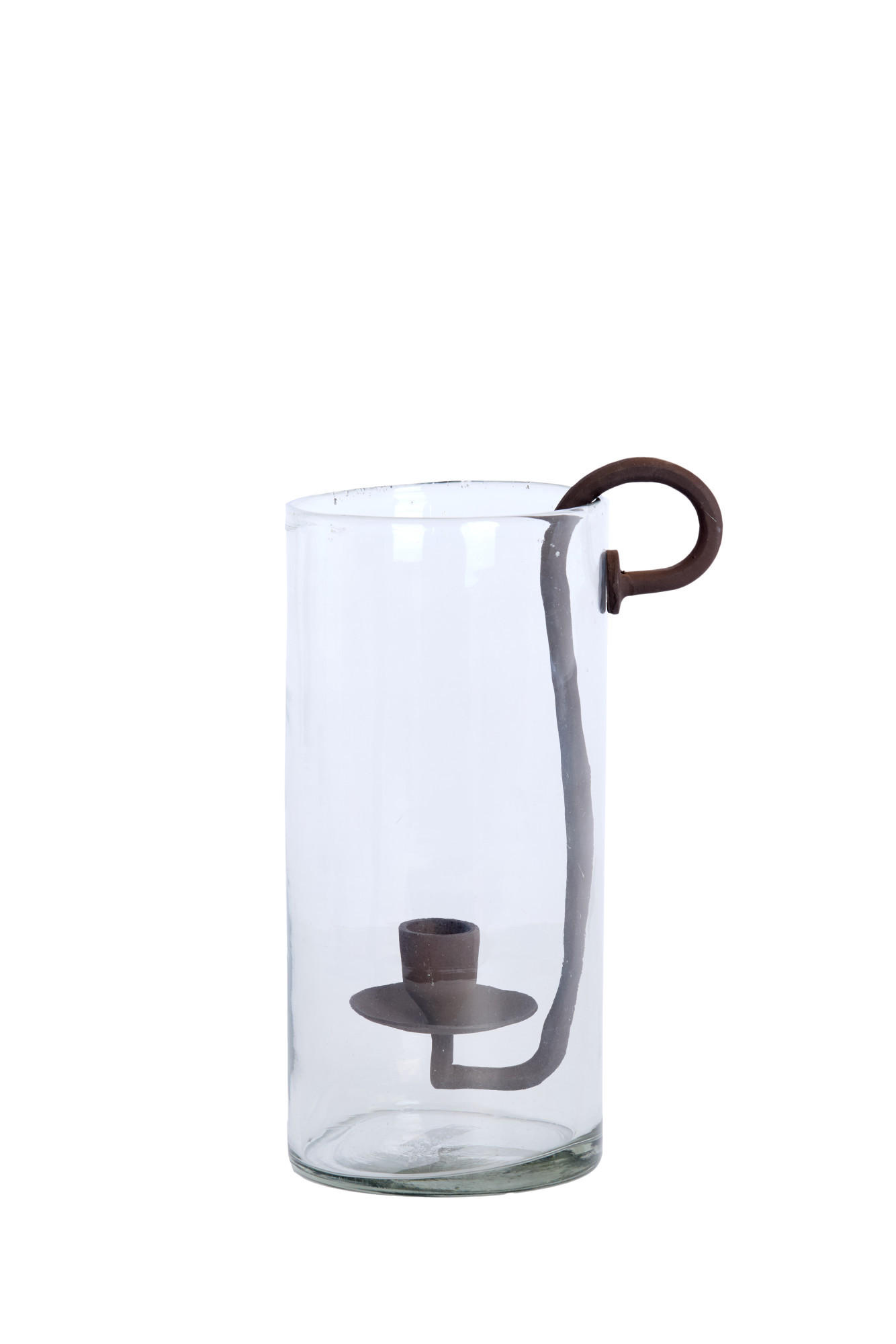WINDLICHT Dolega Hell Ø17,5/28,5 cm - Dunkelbraun, Glas (13/28.5/17.5cm) - Light & Living