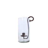 WINDLICHT Dolega Hell Ø17,5/28,5 cm - Dunkelbraun, Glas (13/28.5/17.5cm) - Light & Living