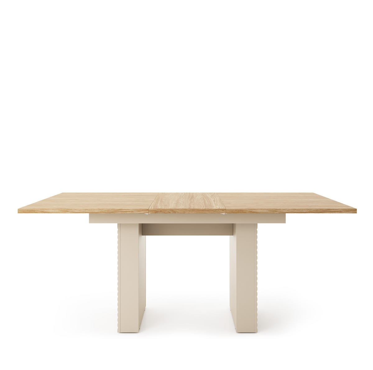 ESSTISCH rechteckig Eiche geölt - Cashmere ausziehbar - Eichefarben/Beige, Holzwerkstoff (90/140/75cm) - designimpex
