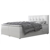 BOXBETT RENZO 200/200 cm mit Matratze und Topper, Weiß - Weiß, Holzwerkstoff/Textil (200/200cm) - Idohome