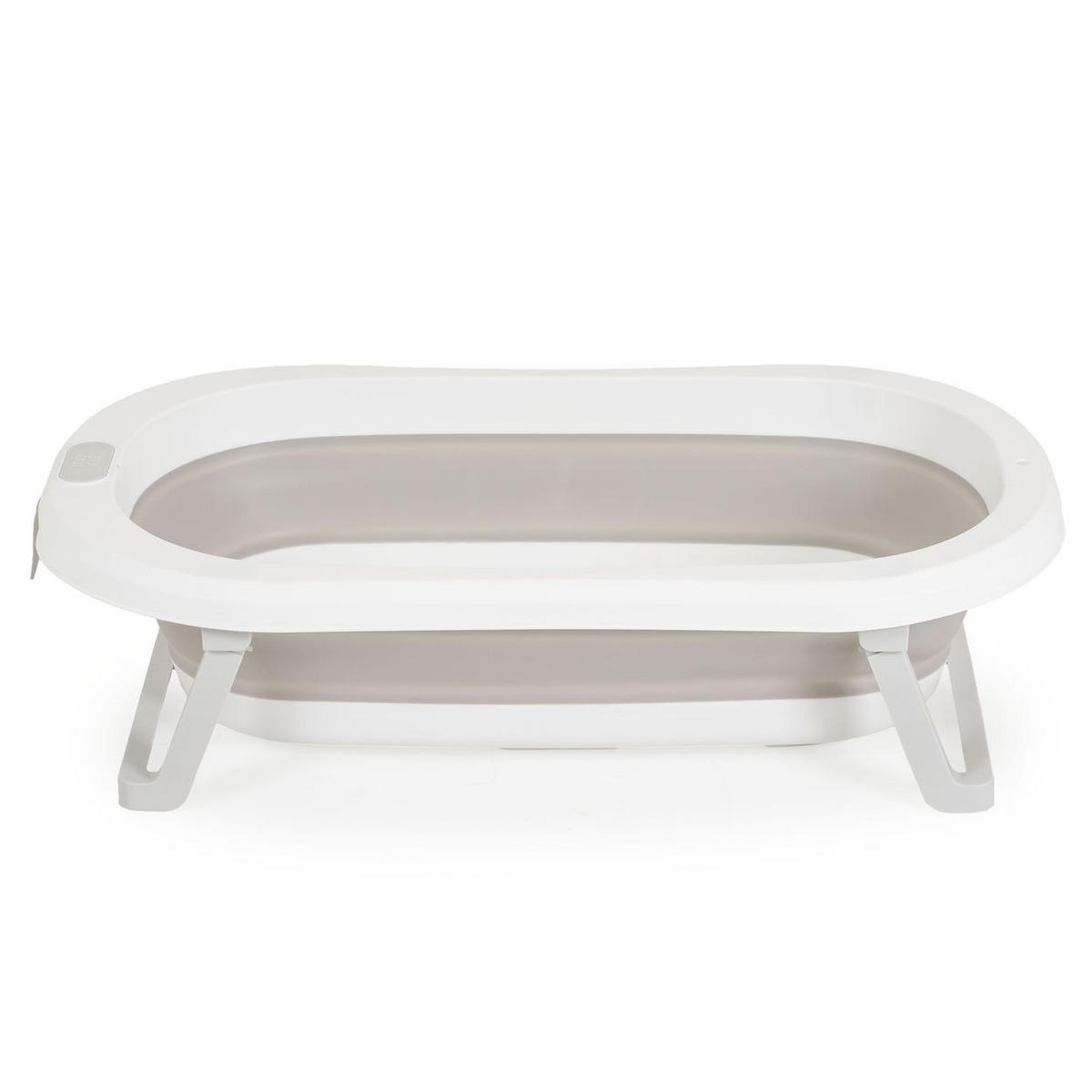 BABYBADEWANNE Palma faltbar grau 3-teilig Badekissen Schwamm Ablaufloch Stöpsel - Grau, Kunststoff (42/74cm) - Moni