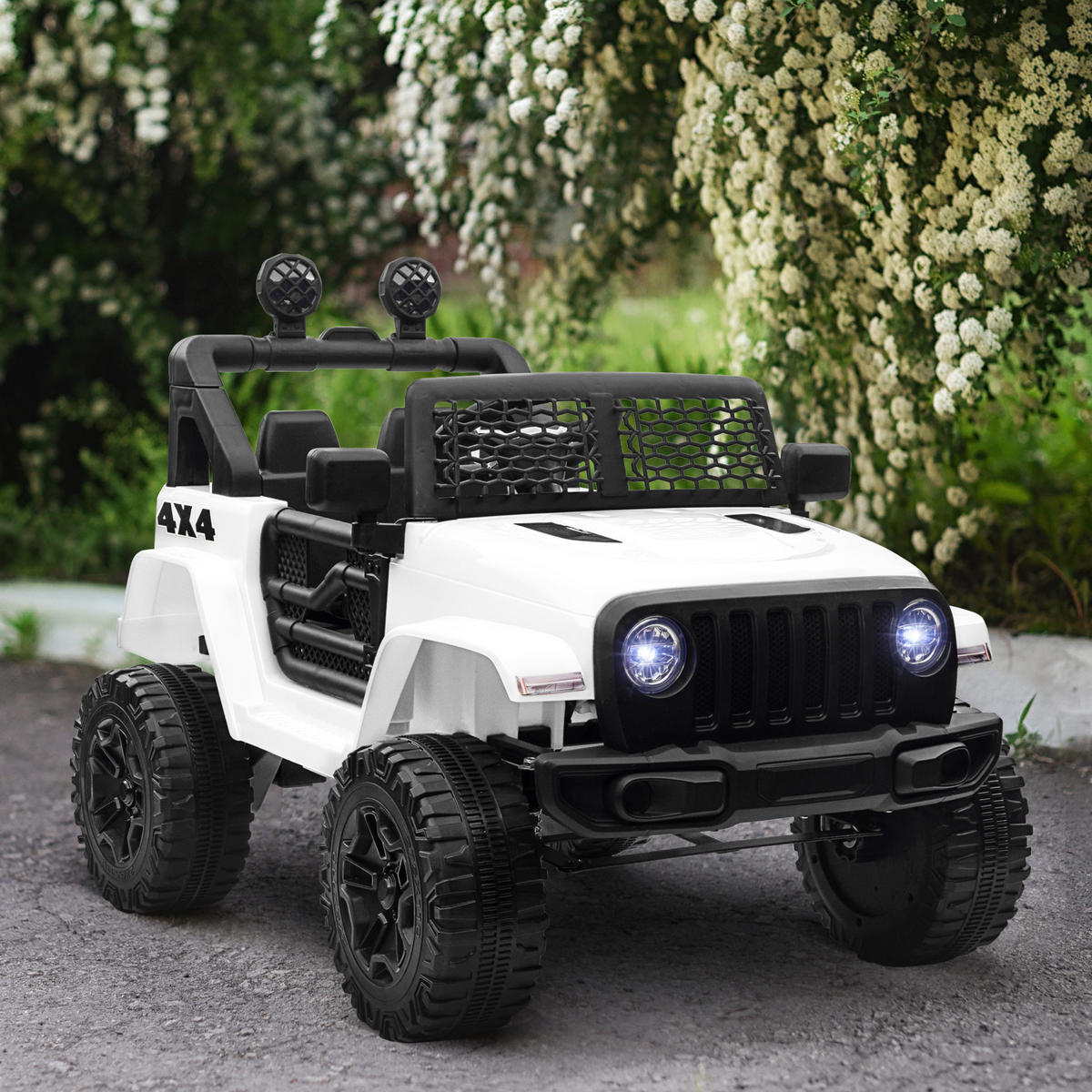 ELEKTRO-KINDERAUTO DE-13007 2,4G Fernbedienung Weiß - Weiß, Kunststoff (100/65/72cm) - ComfortXL