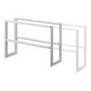 SCHUHREGAL Line weiß 38/30/15 cm ausziehbar bis 70cm - Weiß, Metall (38/30/15cm) - Yamazaki