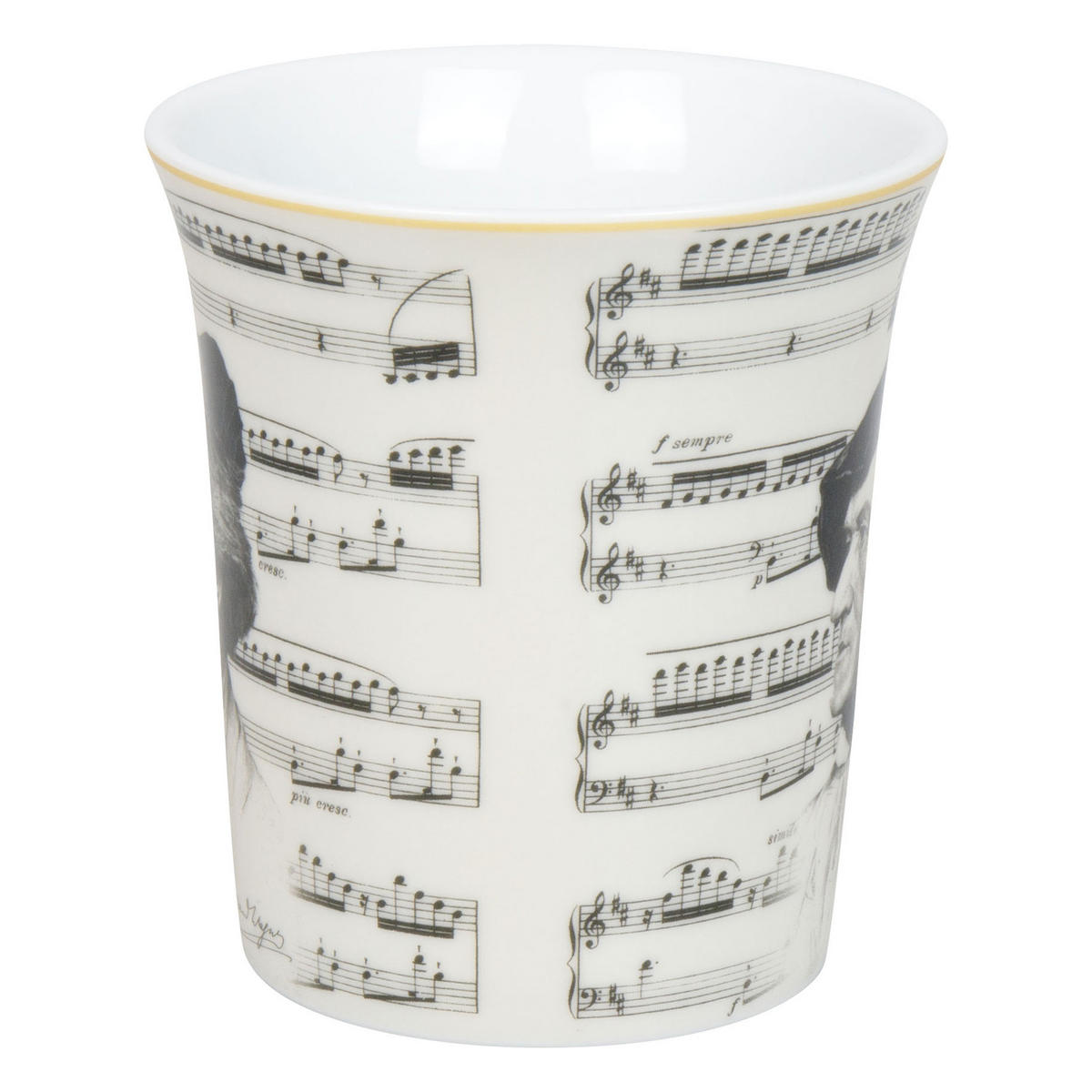 KAFFEEBECHER Komponisten Wagner - Naturfarben, Keramik (0.41L) - Könitz