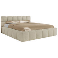 POLSTERBETT NIRA CLASSIC 200/200 - Creme Strukture - ohne Matratze - Creme, Textil (200/200cm) - MKS