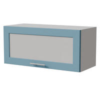 KLAPPHÄNGESCHRANK Bari W4BS/80 WKF Weiß / RAL 5024 pastellblau 80 / 32,5 / 36cm Blum Aventos - Blau/Weiß, Holz/Holzwerkstoff (80/36/32.5cm) - Feldmann-Wohnen