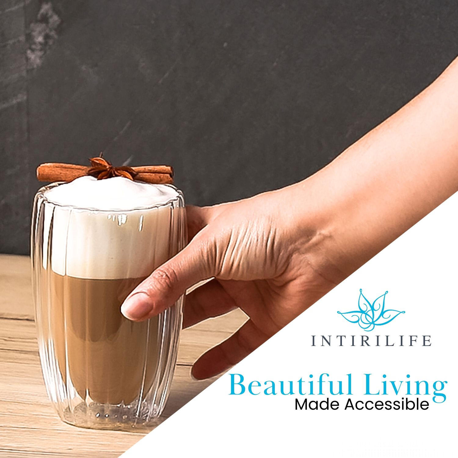 THERMO GLAS SET 350 ml (4-tlg) - Transparent, Glas - Intirilife