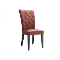 POLSTERSTUHL Christina, Holzfarbe: Schwarz - Schwarz/Rosa, Holz/Textil (47/103/68cm) - MIRJAN24