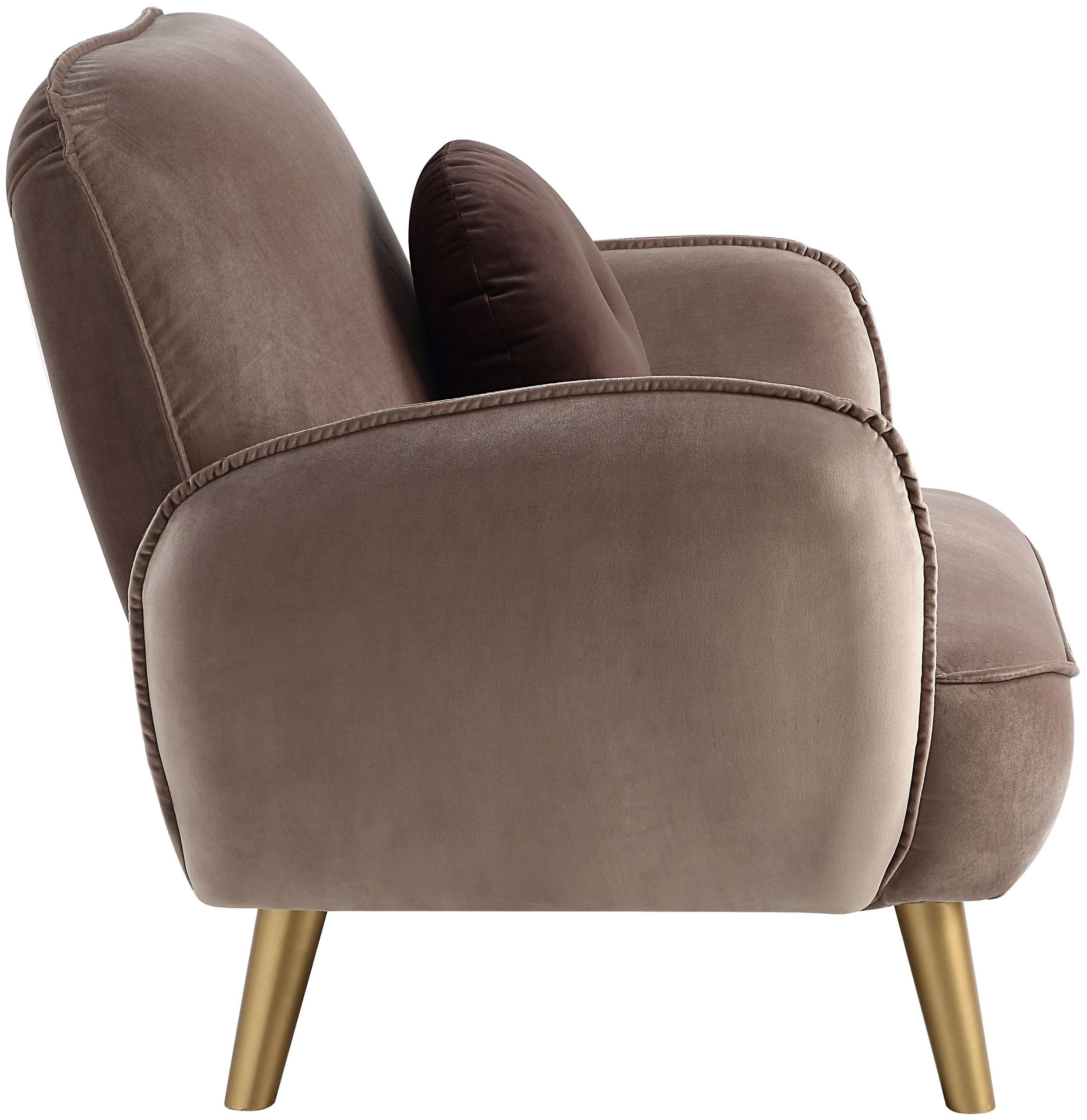 ARMLEHNENSESSEL Ben Samt Hellbraun - Braun, Textil (90/83/87cm) - ATLANTIC home collection