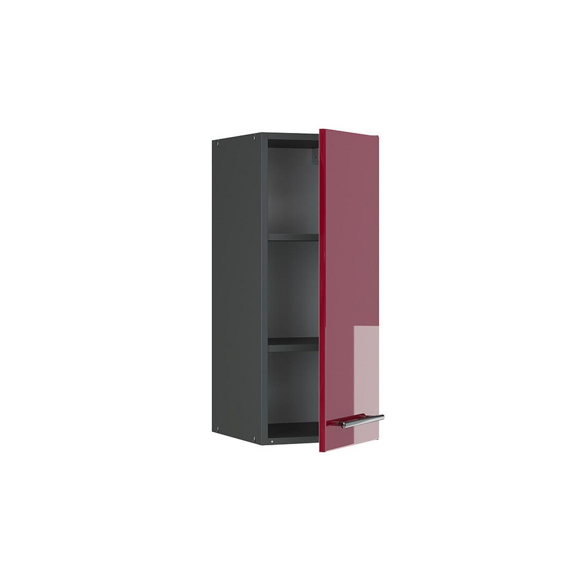 HÄNGESCHRANK Fame-Line Bordeaux Hochglanz 30 cm - Bordeaux/Anthrazit, Holzwerkstoff (30/72/34.1cm) - Vicco