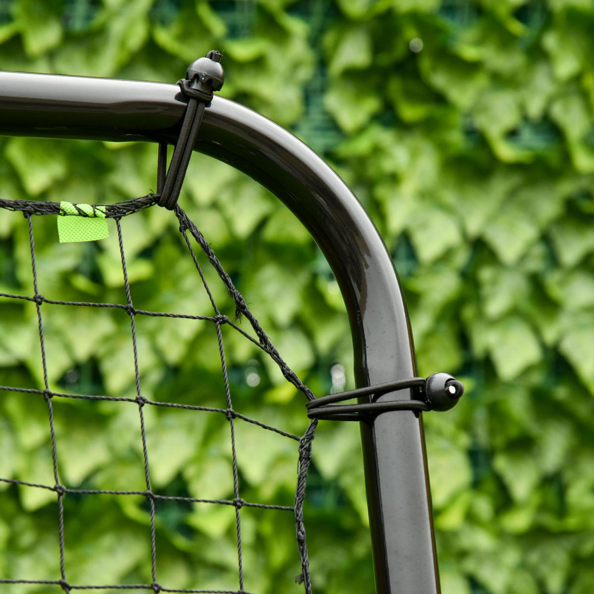 FUSSBALL Rebounder, Klappbarer Fußballtor, Kickback Rückprallwand Schwarz - Schwarz, Metall (73/123cm) - HOMCOM