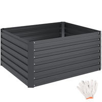 HOCHBEET Blomma,120 x 100 x 56 cm,anthrazit - Anthrazit, Metall (120/56/100cm) - tectake