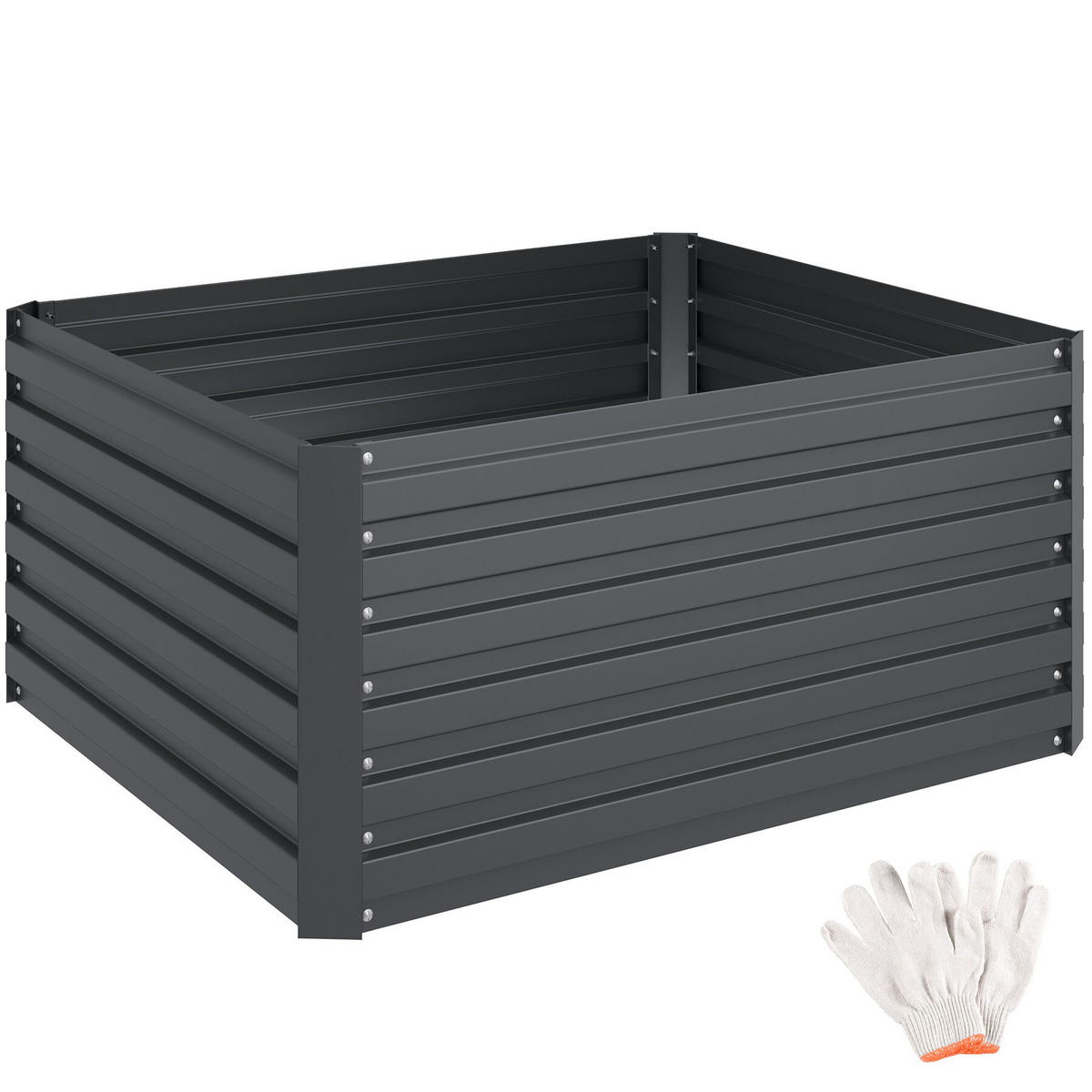 HOCHBEET Blomma,120 x 100 x 56 cm,anthrazit - Anthrazit, Metall (120/56/100cm) - tectake