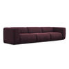 4-SITZER-SOFA Chenille Stoff Rot - Rot/Weinrot, Kunststoff/Textil (319/70/89cm) - LaMiaSofa