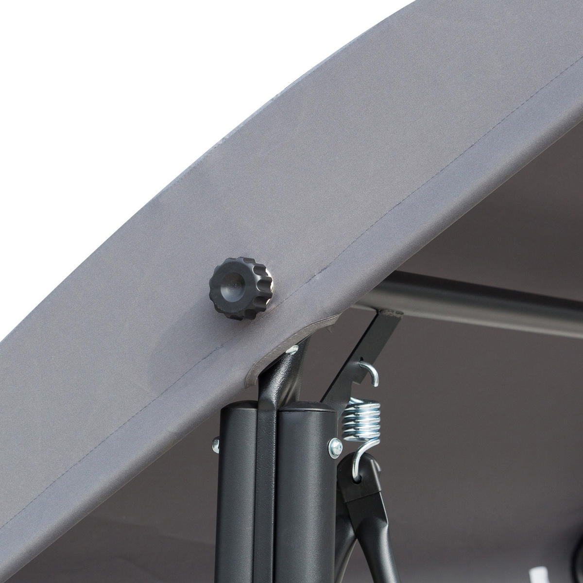 HOLLYWOODSCHAUKEL 3 Sitzer 196x128x172 cm grau - Dunkelgrau, Metall (196/172/128cm) - LEBENLANG
