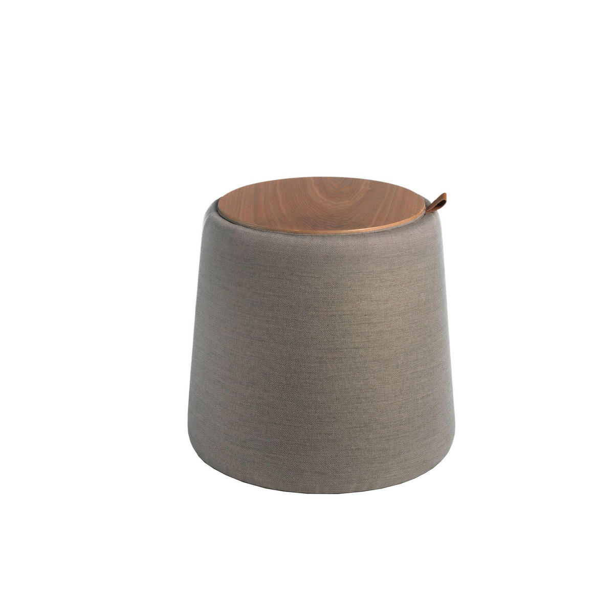 POUF Hocker aus grauem Stoff Ø44/40 cm - Grau, Textil (44/40/44cm) - ANGEL CERDA