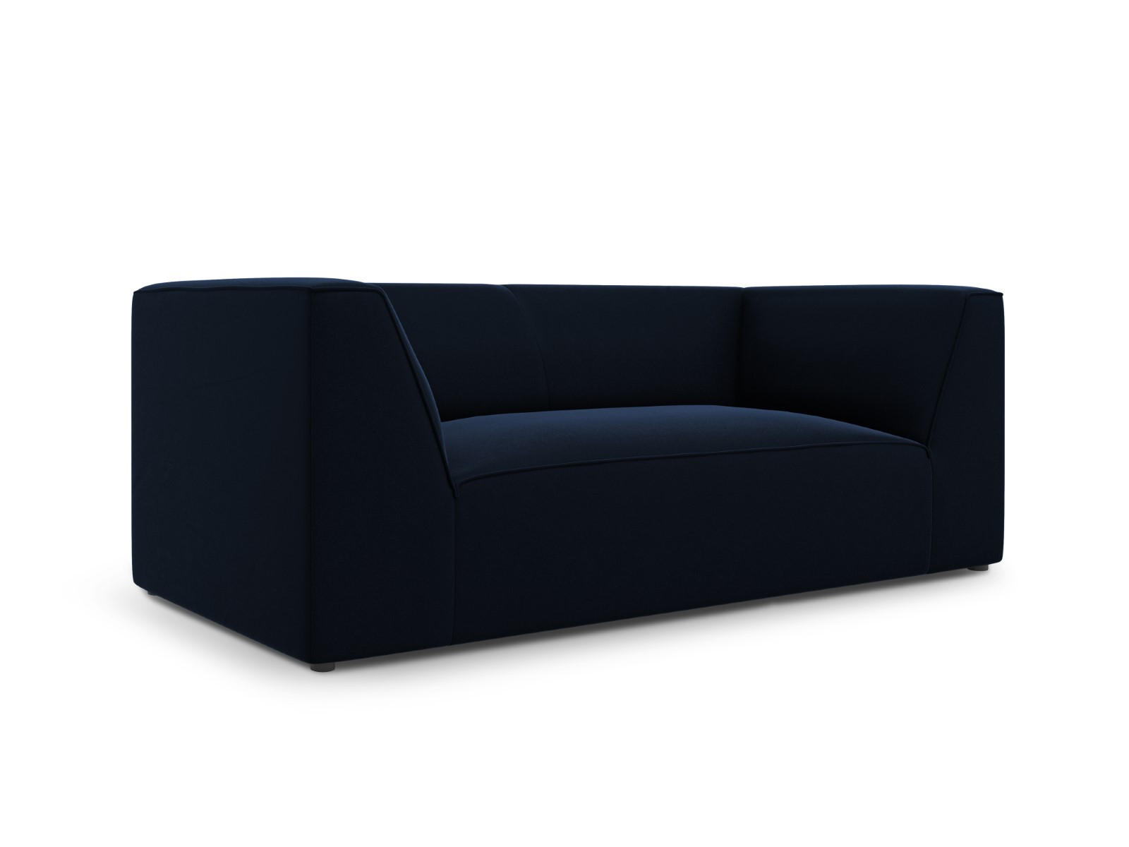 SOFA Ruby aus Samt königsblau 2 Sitzplätze - Blau, Textil (93/69/174cm) - Micadoni