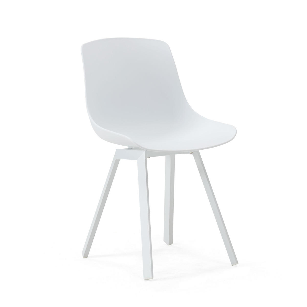 GARTENSTUHL 4-tlg., Weiß - Weiß, Metall (46/82/50cm) - Oviala