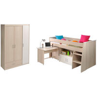 KINDERZIMMER-SET 2-tlg. Parisot Charly 6 Holzdekor Akazie/Weiß - Weiß/Akaziefarben, Kunststoff (100/1/200cm) - 58aufmkessel